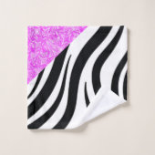 Zwart-witte luipaard Hot-roze handdoekjes Bad Handdoek (Wasdoekje)