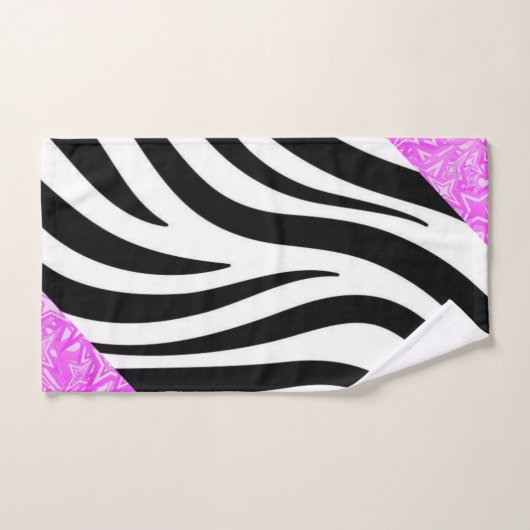 Zwart-witte luipaard Hot-roze handdoekjes Bad Handdoek (Handdoek)