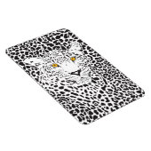 Zwart-witte luipaard in spikkelpatroon magneet (Rechterzijde)