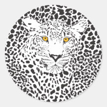 Zwart-witte luipaard in spikkelpatroon