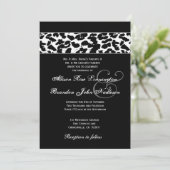 Zwart-witte luipaard kaart (Staand voorkant)