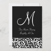 Zwart-witte luipaard kaart (Achterkant)