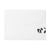 Zwart Witte Luipaardprint Kaart Wrap Around Labels Omwikkelbaar Adreslabel (Achterkant)