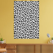 Zwart-witte luipspuiten Afdrukpatroon Canvas Afdruk (Insitu (Woonkamer))