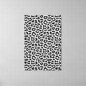 Zwart-witte luipspuiten Afdrukpatroon Canvas Afdruk (Voorkant)