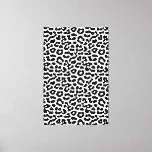 Zwart-witte luipspuiten Afdrukpatroon Canvas Afdruk