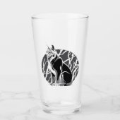 Zwart-Witte Lynx Glas (Voorkant)