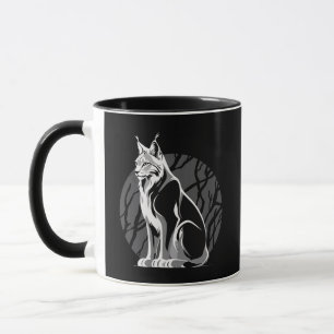Zwart-Witte Lynx Mok