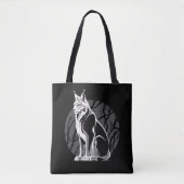 Zwart-Witte Lynx Tote Bag (Voorkant)