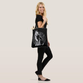 Zwart-Witte Lynx Tote Bag (Op model)