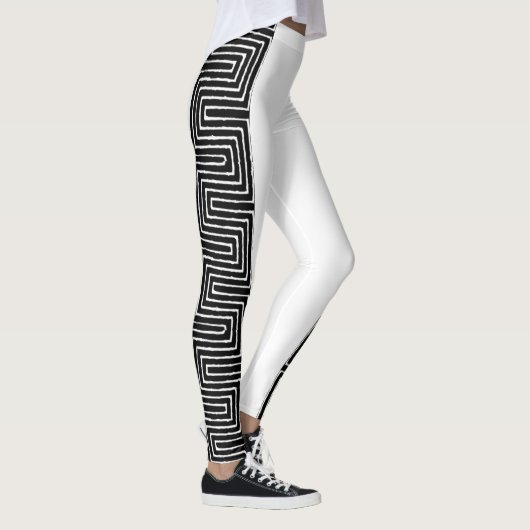 Zwart-witte maïskoek leggings (Rechts)