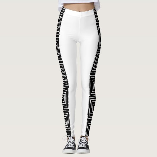 Zwart-witte maïskoek leggings (Voorkant)