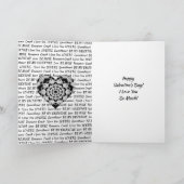 Zwart & Witte Mandala Hart Foto Valentijnsdag Kaart (Binnen)