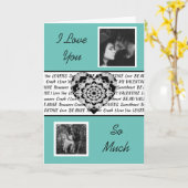 Zwart & Witte Mandala Hart Foto Valentijnsdag Kaart (Gele Bloem)