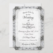 Zwart-witte Mandala-huwelijksuitnodigingen Kaart (Voorkant)