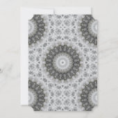 Zwart-witte Mandala-huwelijksuitnodigingen Kaart (Achterkant)