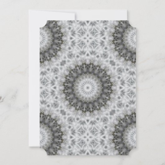 Zwart-witte Mandala-huwelijksuitnodigingen Kaart (Achterkant)