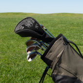 Zwart Witte Mandala Paardenkop Monogram Initiaal  Golfheadcover (Insitu)