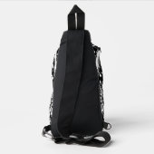 Zwart Witte Mandala Schoudertas Sling Bag (Achterkant)
