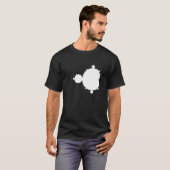 Zwart-witte Mandelbrot T-shirt (Voorkant volledig)