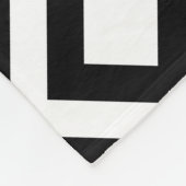 Zwart-witte mander fleece deken (Hoek)