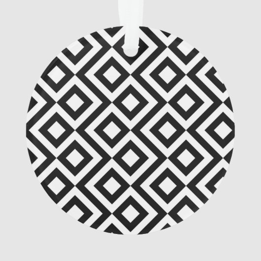 Zwart-witte mander ornament (achterkant)