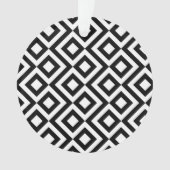 Zwart-witte mander ornament (voorkant)