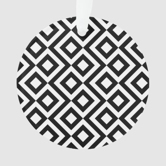 Zwart-witte mander ornament (voorkant)