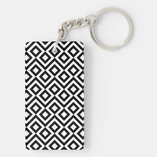 Zwart-witte mander sleutelhanger (achterkant)