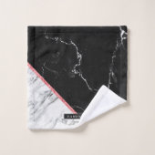 Zwart-witte marmer bad handdoek (Wasdoekje)