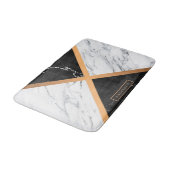 Zwart-witte marmer badmat (Gekanteld)