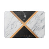 Zwart-witte marmer badmat (Voorkant)
