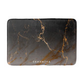 Zwart-witte marmer badmat (Voorkant)