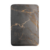 Zwart-witte marmer badmat (Voorkant Verticaal)