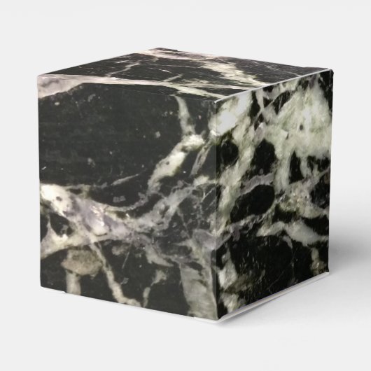 Zwart-witte marmer bedankdoosjes (Achterkant)