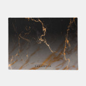 Zwart-witte marmer deurmat (Voorkant)