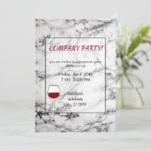 Zwart-witte marmer en glas kaart (Staand voorkant)