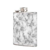 Zwart-witte marmer heupfles (Links)