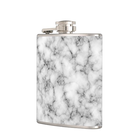 Zwart-witte marmer heupfles (Links)