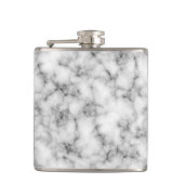 Zwart-witte marmer heupfles (Voorkant)