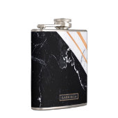 Zwart-witte marmer heupfles (Rechts)