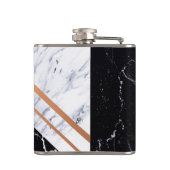 Zwart-witte marmer heupfles (Achterkant)