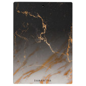 Zwart-witte marmer klembord (Achterkant)