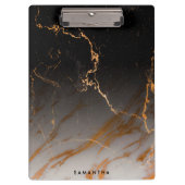 Zwart-witte marmer klembord (Voorkant)