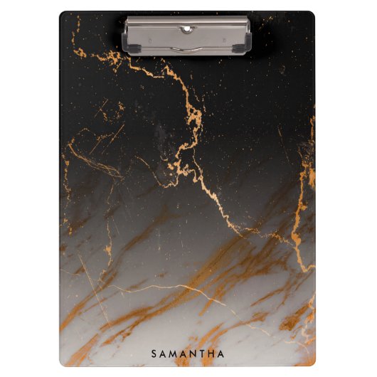 Zwart-witte marmer klembord (Voorkant)
