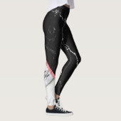 Zwart-witte marmer leggings (Rechts)