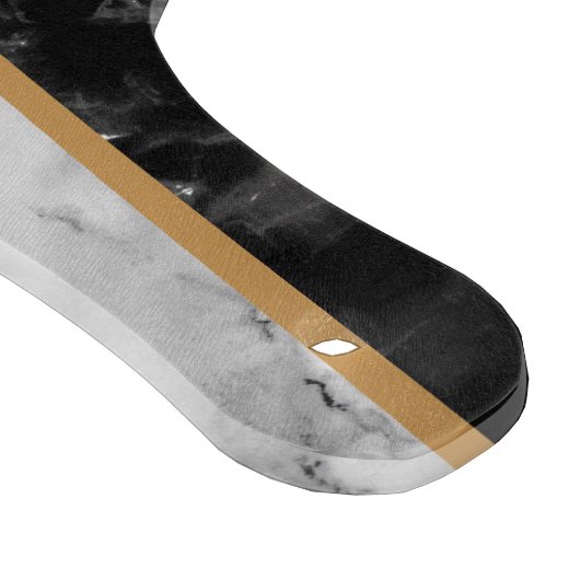 Zwart-witte marmer - Letter toevoegen - Jaar Snijplank (Hoek)