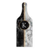 Zwart-witte marmer - Letter toevoegen - Jaar Snijplank (Voorkant)