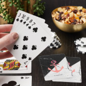 Zwart-witte marmer met Anchor Pokerkaarten (Insitu)