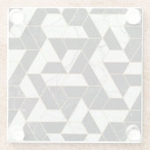 Zwart-witte marmer met Gold Onderzetter (Achterkant)